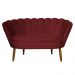 Namoradeira Pétala 2 Lugares Decorativa Veludo Vermelho - Montanaris Decor