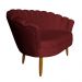 Namoradeira Pétala 2 Lugares Decorativa Veludo Vermelho - Montanaris Decor