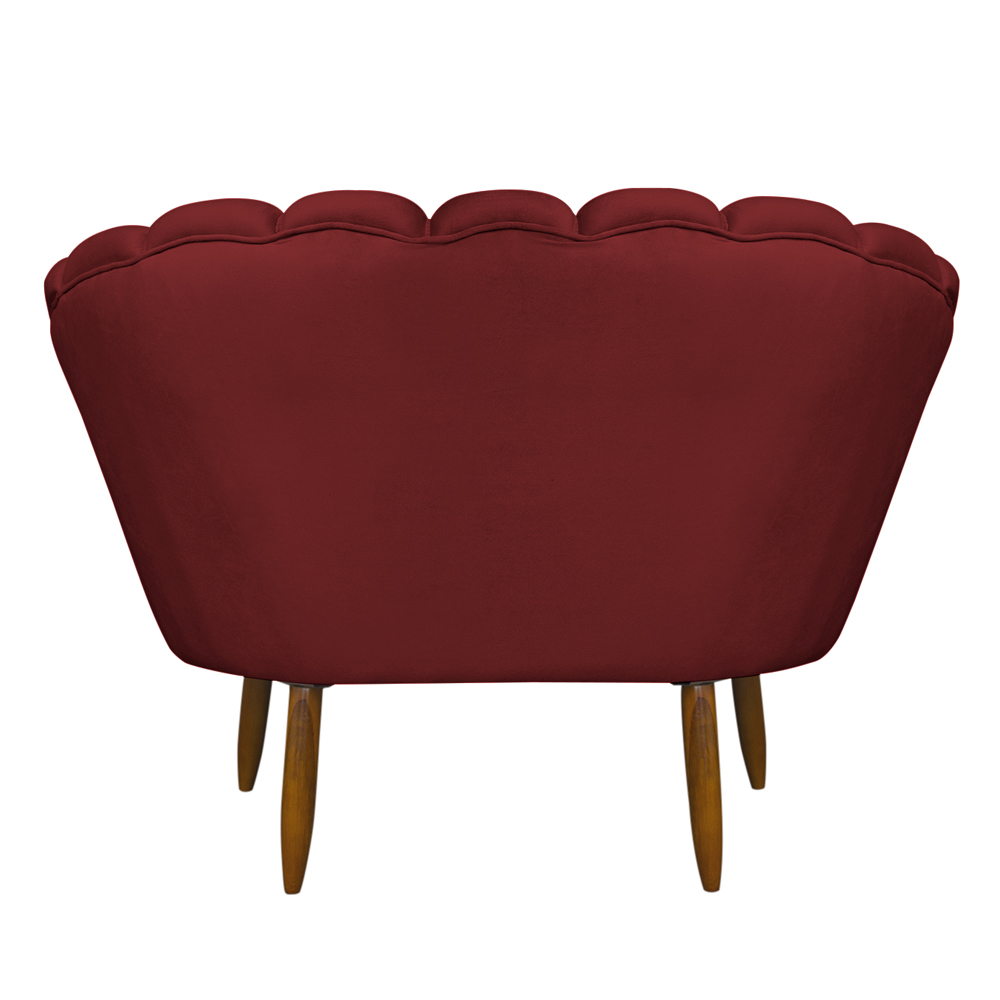 Namoradeira Pétala 2 Lugares Decorativa Veludo Vermelho - Montanaris Decor