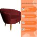 Namoradeira Pétala 2 Lugares Decorativa Veludo Vermelho - Montanaris Decor