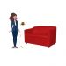 Namoradeira Tilla Suede Vermelho - Montanaris Decor