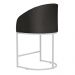 Poltrona Cadeira Banqueta Mia Base Branca Veludo Grafite - Montanaris Decor