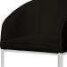 Poltrona Cadeira Banqueta Mia Base Branca Veludo Preto - Montanaris Decor