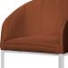 Poltrona Cadeira Banqueta Mia Base Branca Veludo Terracota - Montanaris Decor