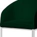 Poltrona Cadeira Banqueta Mia Base Branca Veludo Verde - Montanaris Decor