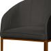 Poltrona Cadeira Banqueta Mia Base Bronze Veludo Grafite - Montanaris Decor