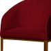 Poltrona Cadeira Banqueta Mia Base Bronze Veludo Vermelho - Montanaris Decor