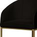 Poltrona Cadeira Banqueta Mia Base Dourada Veludo Preto - Montanaris Decor