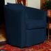 Poltrona Decorativa Alana Veludo Azul Marinho  - Montanaris Decor