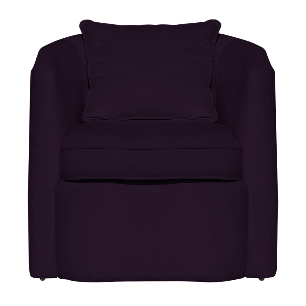 Poltrona Decorativa Alana Veludo Roxo - Montanaris Decor