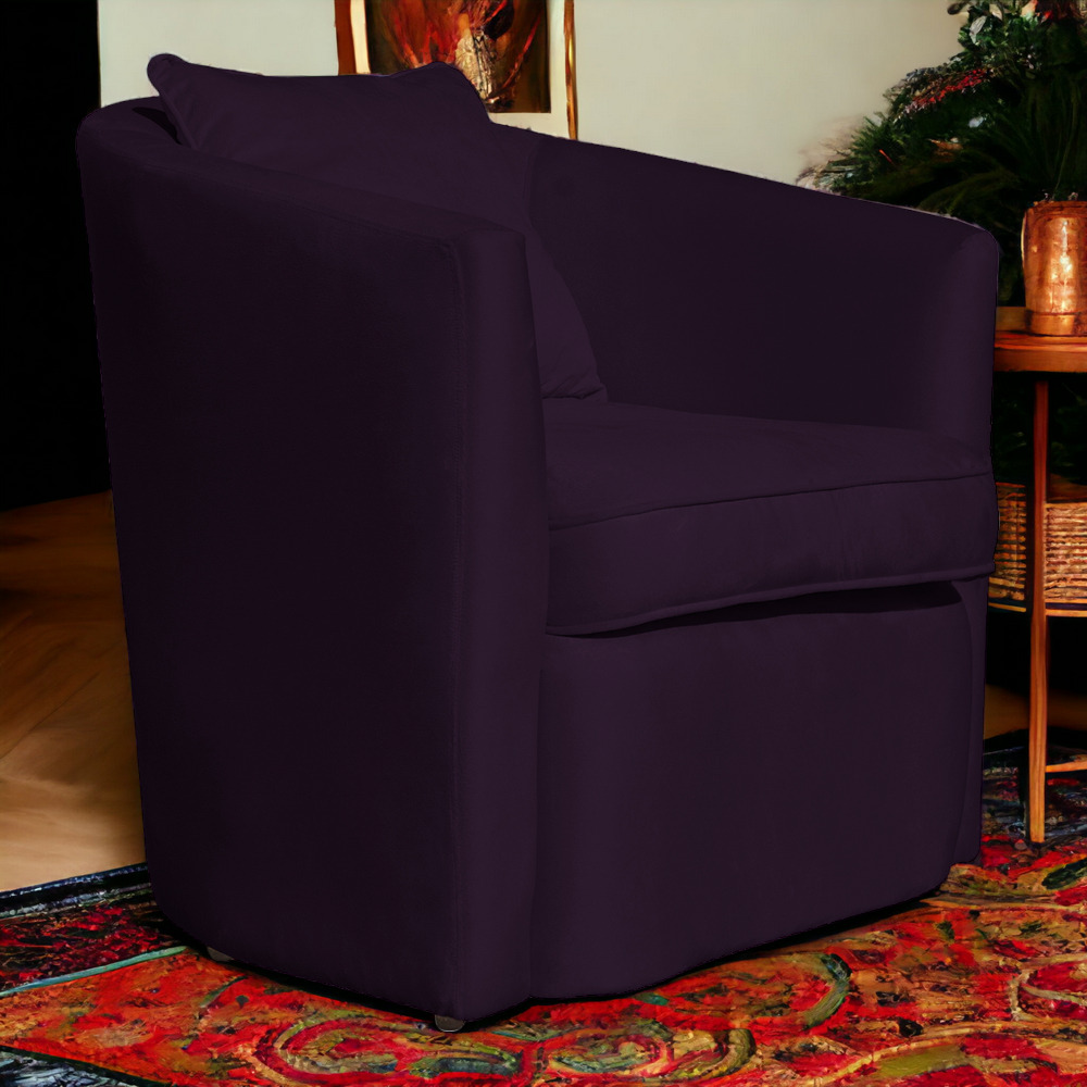 Poltrona Decorativa Alana Veludo Roxo - Montanaris Decor