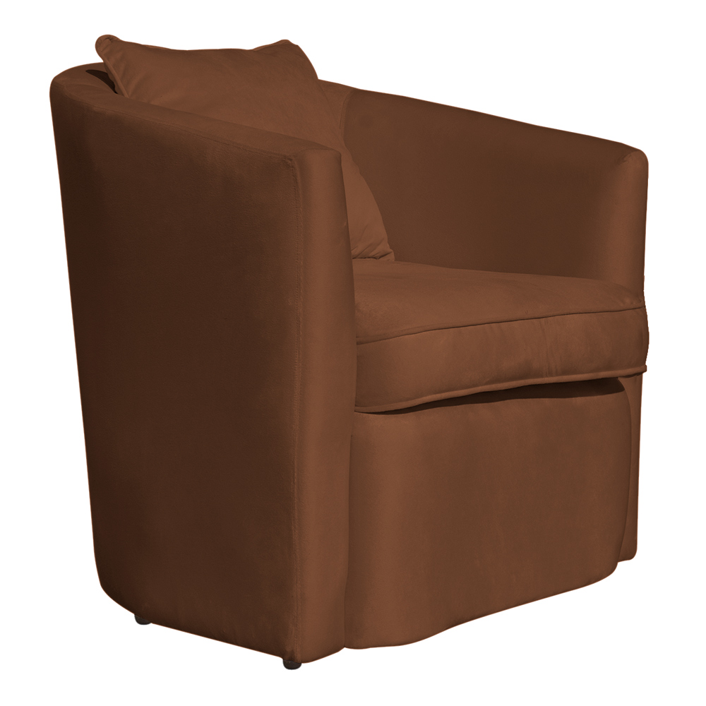 Poltrona Decorativa Alana Veludo Terracota - Montanaris Decor