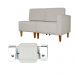 Poltrona Decorativa Alice S/Braça Direita Veludo Bege - Montanris Decor