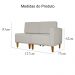 Poltrona Decorativa Alice S/Braça Direita Veludo Bege - Montanris Decor