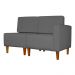 Poltrona Decorativa Alice S/Braça Direita Veludo Cinza- Montanris Decor