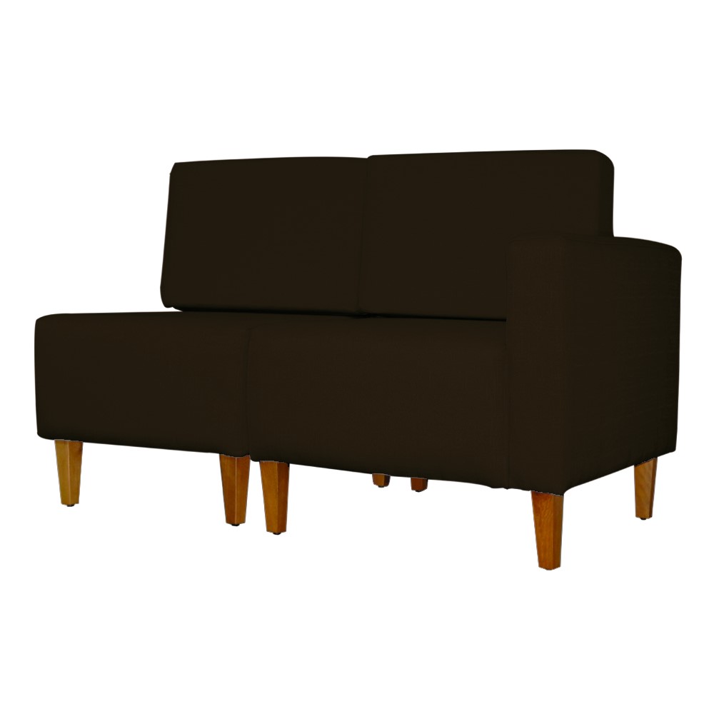 Poltrona Decorativa Alice S/Braça Direita Veludo Preto - Montanris Decor