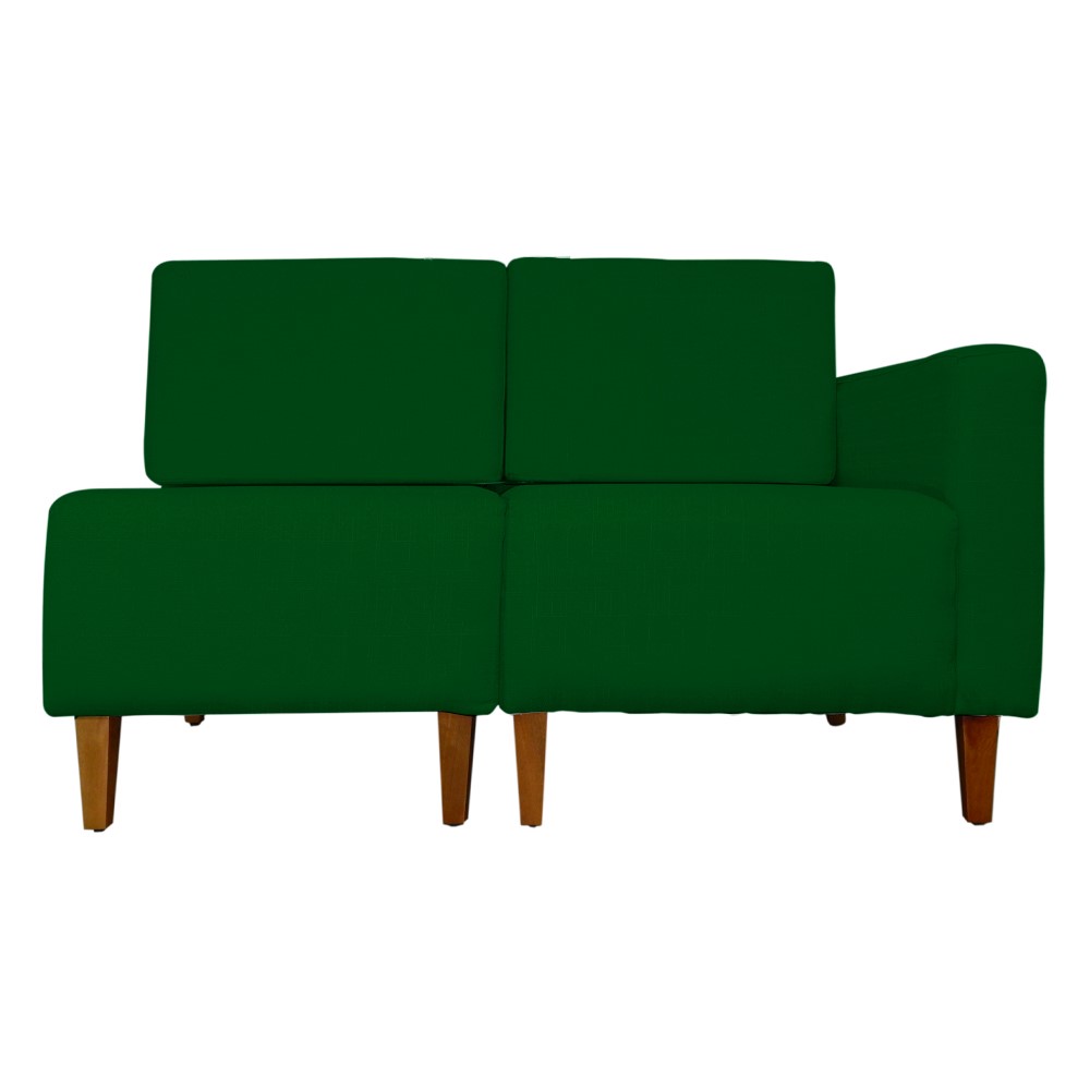Poltrona Decorativa Alice S/Braça Direita Veludo Verde - Montanris Decor