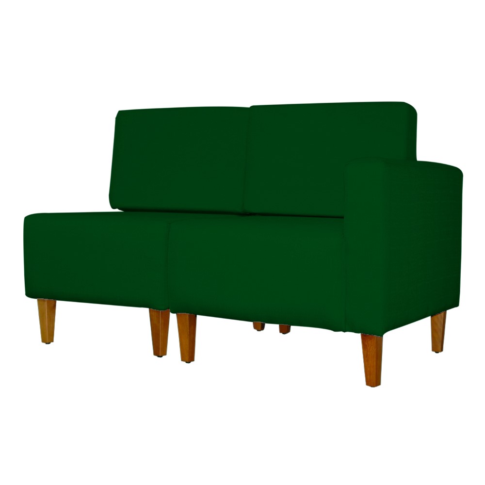 Poltrona Decorativa Alice S/Braça Direita Veludo Verde - Montanris Decor