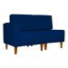 Poltrona Decorativa Alice S/Braça Esquerda Veludo Azul Marinho - Montanris Decor