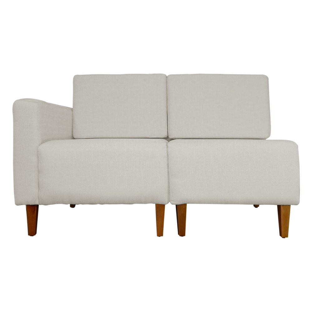 Poltrona Decorativa Alice S/Braça Esquerda Veludo Bege - Montanris Decor