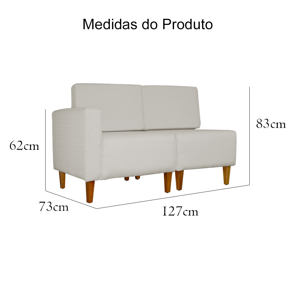 Poltrona Decorativa Alice S/Braça Esquerda Veludo Bege - Montanris Decor