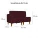 Poltrona Decorativa Alice S/Braça Esquerda Veludo Bordo - Montanris Decor