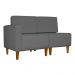 Poltrona Decorativa Alice S/Braça Esquerda Veludo Cinza - Montanris Decor