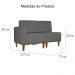 Poltrona Decorativa Alice S/Braça Esquerda Veludo Cinza - Montanris Decor