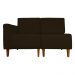 Poltrona Decorativa Alice S/Braça Esquerda Veludo Marrom - Montanris Decor