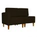 Poltrona Decorativa Alice S/Braça Esquerda Veludo Marrom - Montanris Decor