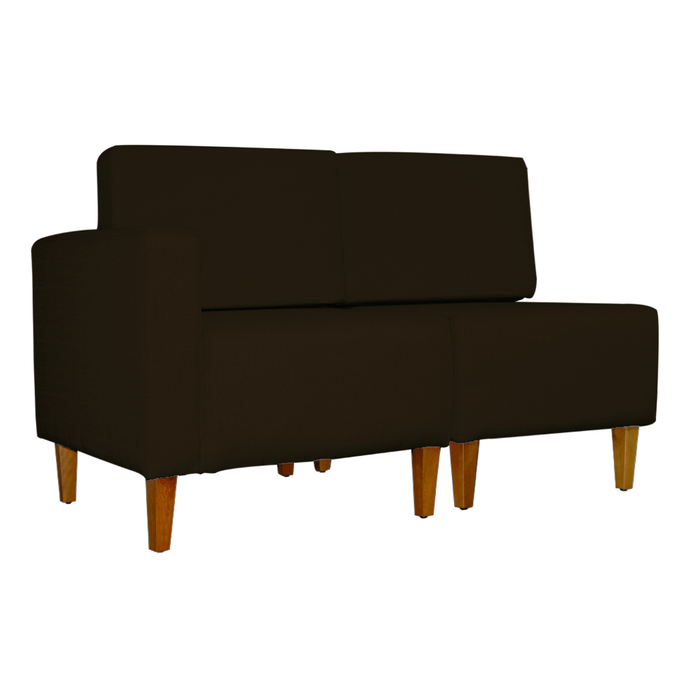 Poltrona Decorativa Alice S/Braça Esquerda Veludo Marrom - Montanris Decor