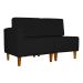 Poltrona Decorativa Alice S/Braça Esquerda Veludo Preto - Montanris Decor
