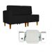 Poltrona Decorativa Alice S/Braça Esquerda Veludo Preto - Montanris Decor