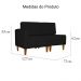 Poltrona Decorativa Alice S/Braça Esquerda Veludo Preto - Montanris Decor