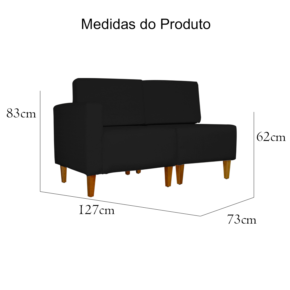 Poltrona Decorativa Alice S/Braça Esquerda Veludo Preto - Montanris Decor