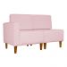 Poltrona Decorativa Alice S/Braça Esquerda Veludo Rosa - Montanris Decor