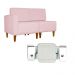 Poltrona Decorativa Alice S/Braça Esquerda Veludo Rosa - Montanris Decor