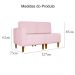 Poltrona Decorativa Alice S/Braça Esquerda Veludo Rosa - Montanris Decor
