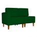 Poltrona Decorativa Alice S/Braça Esquerda Veludo Verde - Montanris Decor