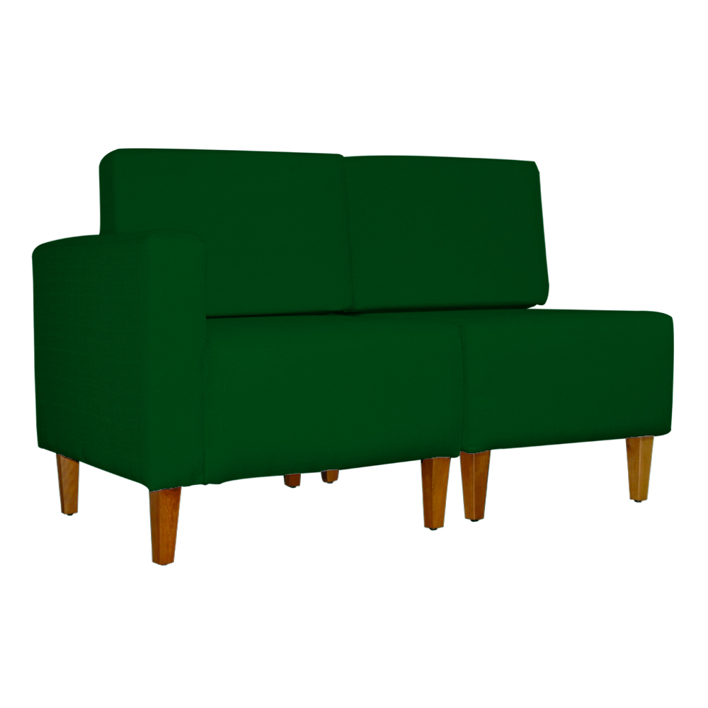 Poltrona Decorativa Alice S/Braça Esquerda Veludo Verde - Montanris Decor