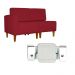 Poltrona Decorativa Alice S/Braça Esquerda Veludo Vermelho - Montanris Decor
