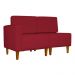 Poltrona Decorativa Alice S/Braça Esquerda Veludo Vermelho - Montanris Decor