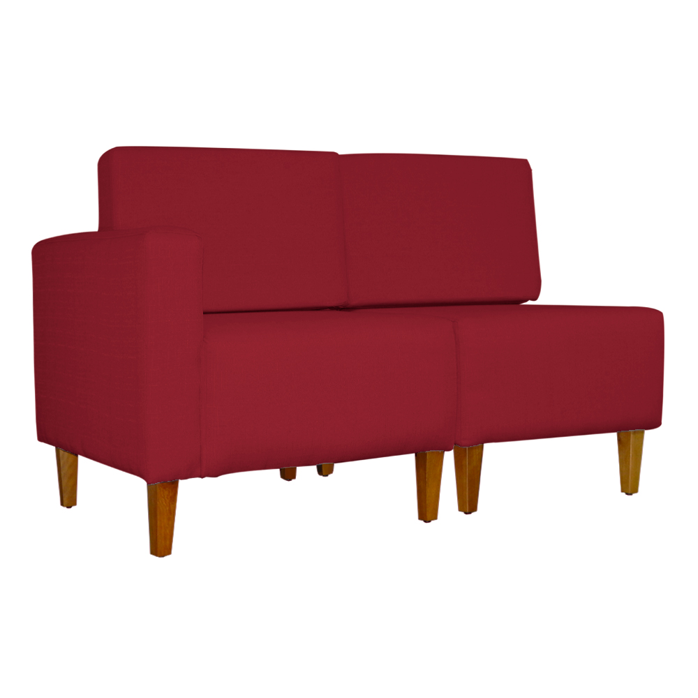 Poltrona Decorativa Alice S/Braça Esquerda Veludo Vermelho - Montanris Decor