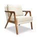 Poltrona Decorativa Ana para Sala de Estar Linho Off White - Montanaris Decor