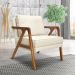 Poltrona Decorativa Ana para Sala de Estar Linho Off White - Montanaris Decor