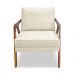 Poltrona Decorativa Ana para Sala de Estar Linho Off White - Montanaris Decor