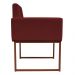 Poltrona Decorativa Base De Ferro Bronze Veludo Bordo - Montanaris Decor