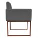Poltrona Decorativa Base De Ferro Bronze Veludo Cinza - Montanaris Decor