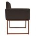 Poltrona Decorativa Base De Ferro Bronze Veludo Marrom - Montanaris Decor