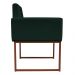 Poltrona Decorativa Base De Ferro Bronze Veludo Verde - Montanaris Decor